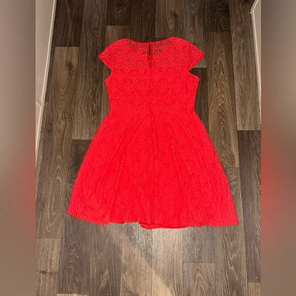 Jessica Howard Red Midi Dress 12P - Picture 3 of 4